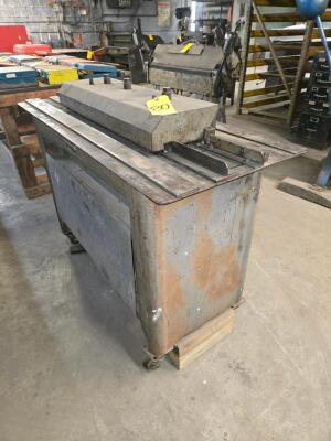 LOCKFORMER PITTSBURGH LOCK MACHINE; 20 GAUGE CAPACITY; .036" MILD STEEL; 60" WORKING WIDTH; MACHINE DIMENSIONS 62" x 18" x 38" OVERALL; WEIGHT 670 lbs.; 1 HP MOTOR; STANDARD PITTSBURGH HEAD INCLUDED; SERIAL NUMBER: BL-1623