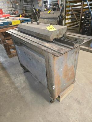 LOCKFORMER PITTSBURGH LOCK MACHINE; 20 GAUGE CAPACITY; .036" MILD STEEL; 60" WORKING WIDTH; MACHINE DIMENSIONS 62" x 18" x 38" OVERALL; WEIGHT 670 lbs.; 1 HP MOTOR; STANDARD PITTSBURGH HEAD INCLUDED; SERIAL NUMBER: BL-1623 - 2