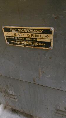 LOCKFORMER CLEATFORMER; 22 GUAGE CAPACITY; 8 ROLL STATIONS; S/N: 50098 - 4