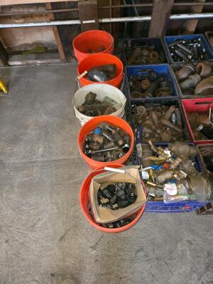 LOT ASSORTED STOCK MATERIALS IN BUCKETS; NO PALLET RACK - 2