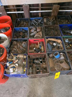 LOT ASSORTED STOCK MATERIALS IN BUCKETS; NO PALLET RACK - 3