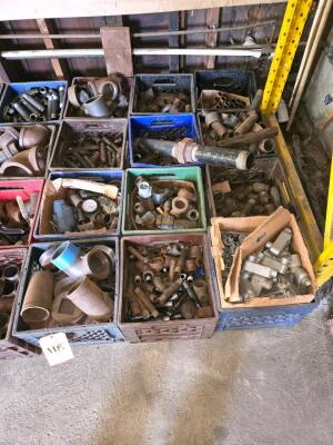 LOT ASSORTED STOCK MATERIALS IN BUCKETS; NO PALLET RACK - 4