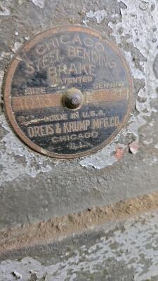 DREIS & KRUMP MODEL 1016 MANUAL SHEET METAL BENDING BRAKE; 121" WIDE X 16 GUAGE CAPACITY - 4