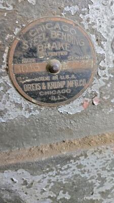 DREIS & KRUMP MODEL 1016 MANUAL SHEET METAL BENDING BRAKE; 121" WIDE X 16 GUAGE CAPACITY - 5