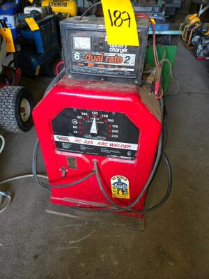 LOT LINCOLN AC-225 ARC WELDER AND SCHUAER BATTERY CHARGER - 2