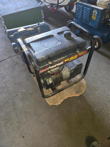 LOT COLEMAN POWERMATE MAXA 3000 OHV ELECTRIC GENERATOR AND ORTABLE AIR COMPRESSOR
