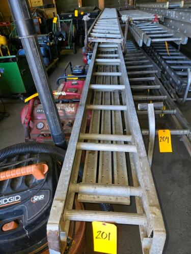 LOT ALUMINUM LADDER & ROOF PICK; QTY. 2
