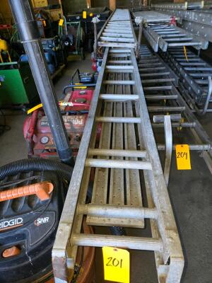 LOT ALUMINUM LADDER & ROOF PICK; QTY. 2