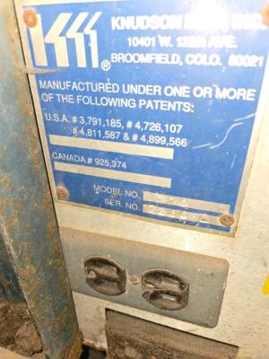 LOT KNUDSON GUTTER MACHINE; MODEL 1770; S/N 7386A - 4