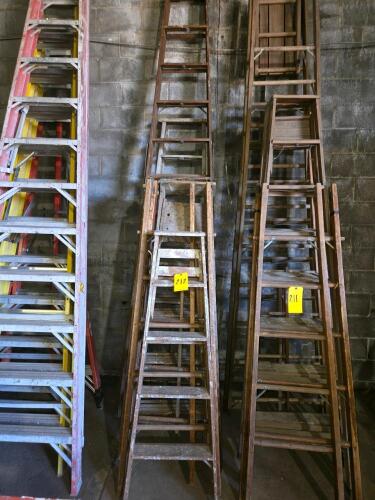 LOT WOOD LADDERS; MIDDLE SECTION ONLY; QTY. 6