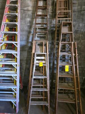LOT WOOD LADDERS; MIDDLE SECTION ONLY; QTY. 6