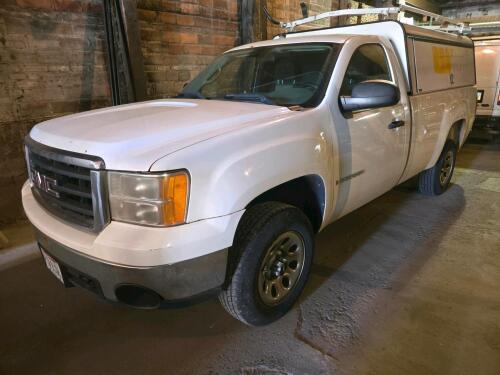 GMC SIERRA WORK TRUCK; REGULAR CAB; 8' BED; 2008; ARE SERVICE TOPPER