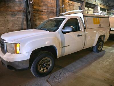 GMC SIERRA WORK TRUCK; REGULAR CAB; 8' BED; 2008; ARE SERVICE TOPPER - 2