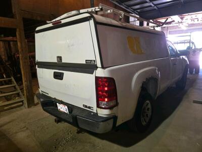 GMC SIERRA WORK TRUCK; REGULAR CAB; 8' BED; 2008; ARE SERVICE TOPPER - 4