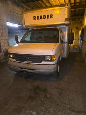 FORD E-350 ECONOLINE BOX TRUCK; 2007; APPROX. 14' BOX; 167,820 MILES - 2