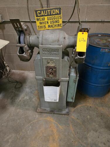 HAMMOND DOUBLE END PEDESTAL GRINDER