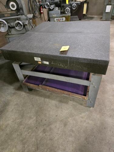 SURFACE PLATE; APPROX. 48" x 48" x 6"; ON STAND