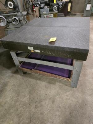 SURFACE PLATE; APPROX. 48" x 48" x 6"; ON STAND