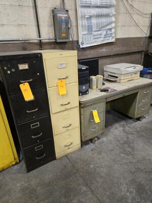 LOT FILE CABINETS, DESK, COMPUTER AND COPIER