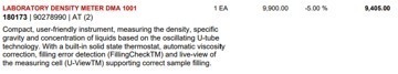 (1) 2024 Anton Paar DMA 1001 Density Meter