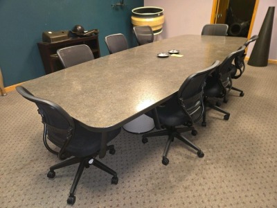 CONFERENCE TABLE & LOT OF CHAIRS - 2