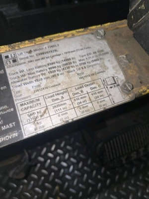 HYSTER FORKLIFT 11,900 LB. CAPACITY - 5