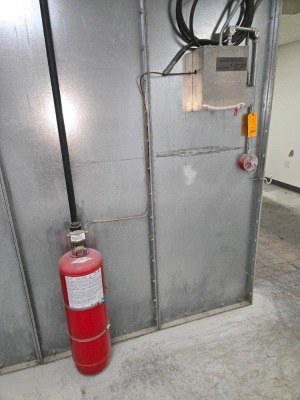 PAINT SPRAY BOOTH; APPROXIMATELY 9' X 9' X 8'; AMEREX FIRE SUPPRESSION SYSTEM - 4
