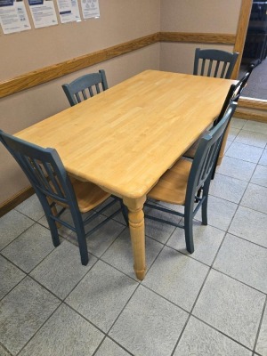 KITCHEN-FRIGIDAIRE REFRIGERATOR; GE & WALMART MICROWAVES; DINING TABLE - 5
