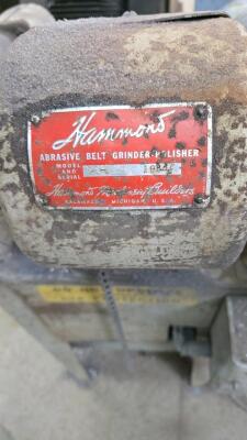HAMOND ABRASIVE BELT GRINDER-POLISHER; 4" BELT; MODEL 60 D; 1984 - 5