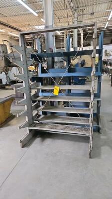 LOT STEEL MATERIAL RACKS