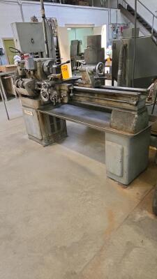 SEBASTIAN ENGINE LATHE; APPROXIMATELY 10" X 36" C.C.'S