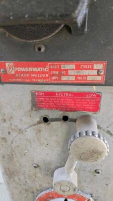 POWERMATIC VERTICAL METAL CUTTING BAND SAW; MODEL 600 - 4
