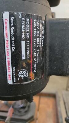 CRAFTSMAN BENCH TOP DRILL PRESS; 9" - 2