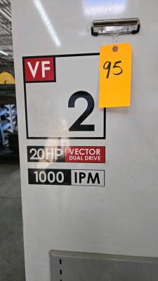 HAAS 3 AXIS CNC VERTICAL MACHINING CENTER; MODEL VF-2 - 3