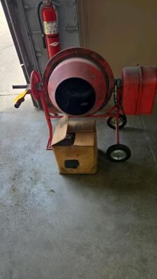 CENTRAL MACHINERY MINI CEMENT MIXER & MEDIA STONES - 2