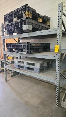 LOT PALLET RACK AND PLASTIC PALLETS