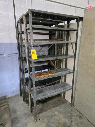 LOT STEEL SHELVES & 2-DOOR CABINETS