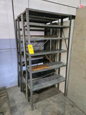 LOT STEEL SHELVES & 2-DOOR CABINETS