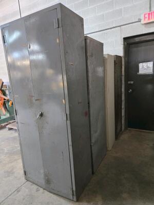 LOT STEEL SHELVES & 2-DOOR CABINETS - 4
