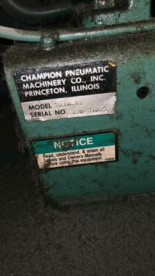 CHAMPION AIR COMPRESSOR; HORIZONTAL TANK MOUNT; HR10-12; 10HP - 2