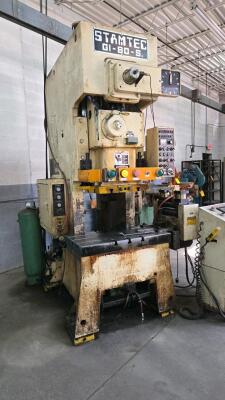 STAMPTEC OPEN BACK GAP FRAME PRESS; MDL. G1-80-S; 80 TON CAPACITY; YEAR 1993 - 2