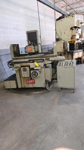 KENT HORIZONTAL AUTOMATIC HORIZONTAL SURFACE GRINDER; MDL. KGS-406AHD; S/N 340306-2-P; YEAR 1984
