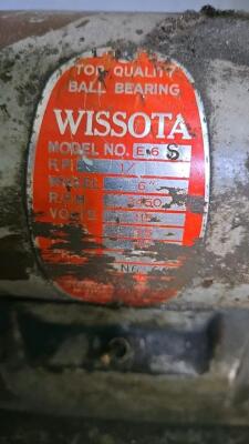 WISSOTA DOUBLE END PEDESTAL GRINDER; E6S; 6" - 2