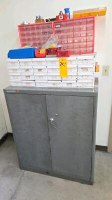 LOT CABINET & CONTENTS; INCLUDING SICK LIGHT CURTAIN