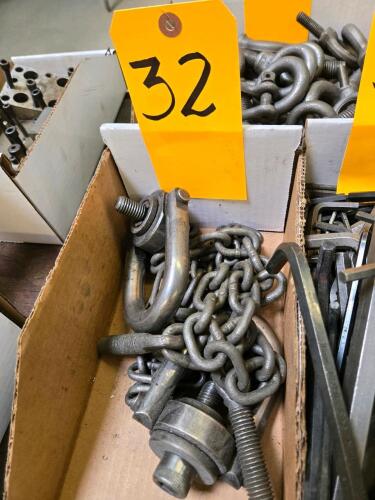 LOT EYE BOLTS AND CHAINS