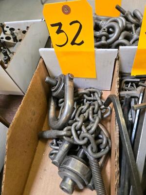 LOT EYE BOLTS AND CHAINS